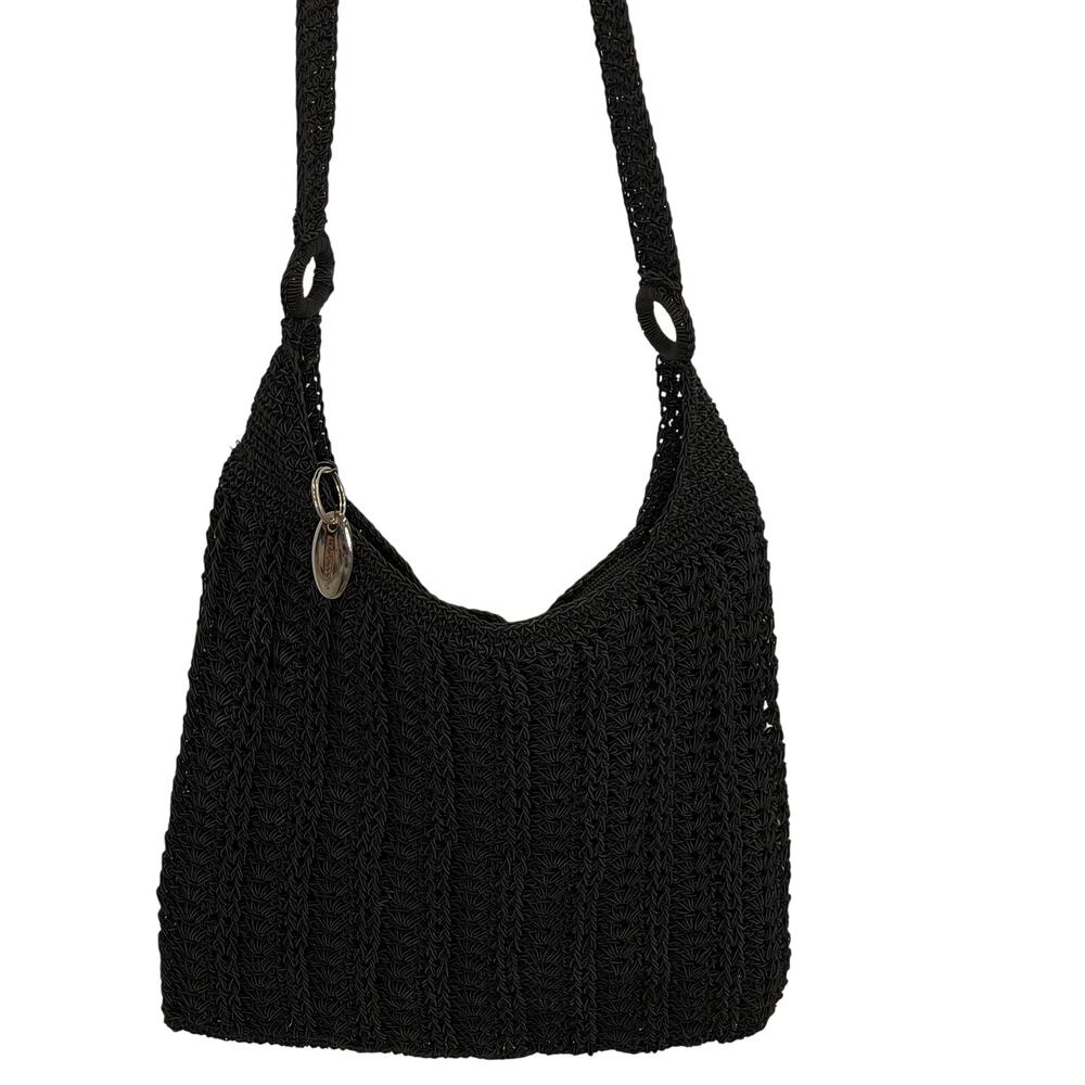Liz Claiborne Black Crochet Purse tote
